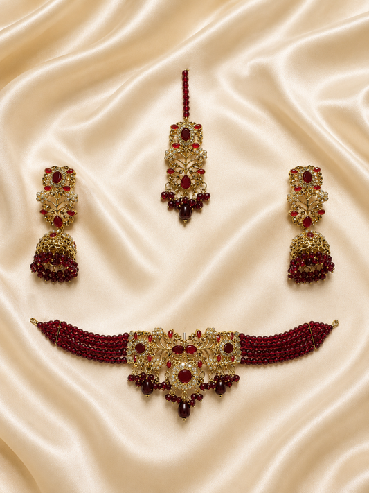 Emerald Green Royal Bridal Jewelry Set