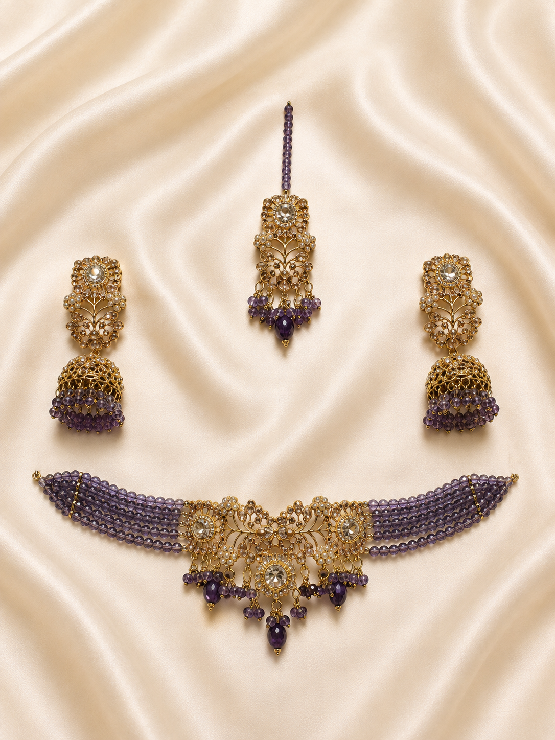 Emerald Green Royal Bridal Jewelry Set