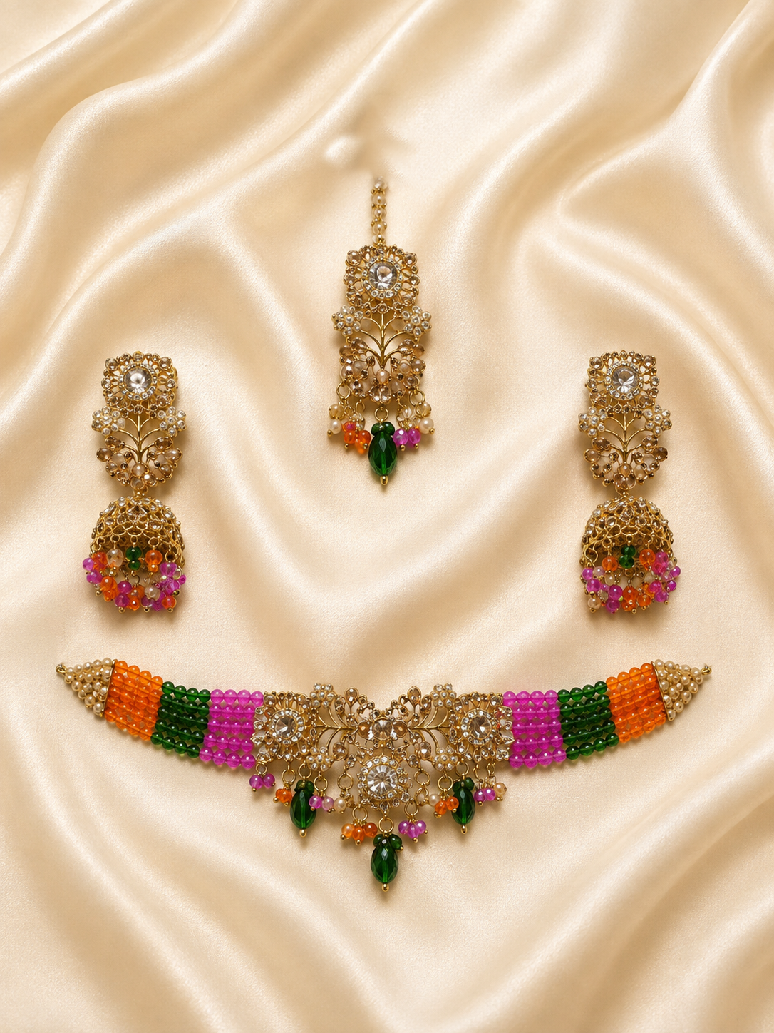 Emerald Green Royal Bridal Jewelry Set
