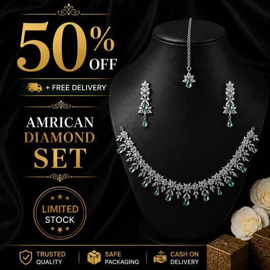 American Diamond Necklace Set